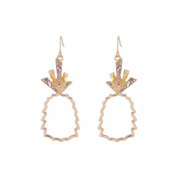 Pineapple Wire Drop Earrings - Picture 1 of 4